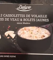 2 cassolettes de volaille ris de veau et bolets jaunes