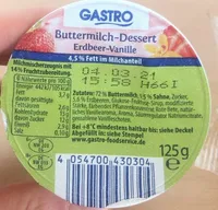 Buttermilch-Dessert Erdbeer-Vanille