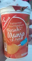 Fettarmer Fruchtjoghurt Pfirsich-Mango