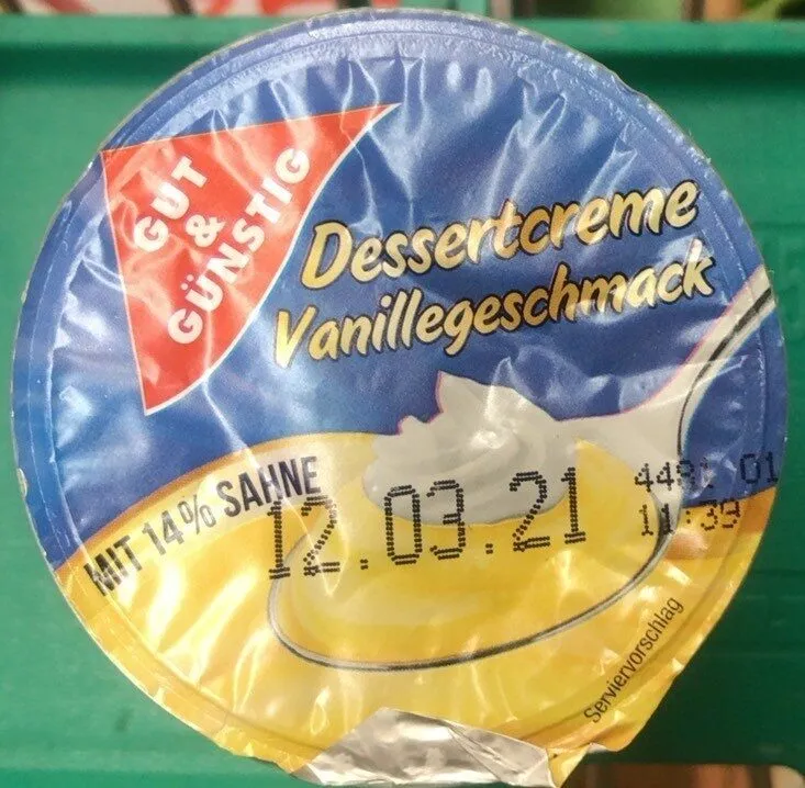 Dessertcreme Vanillageschmack