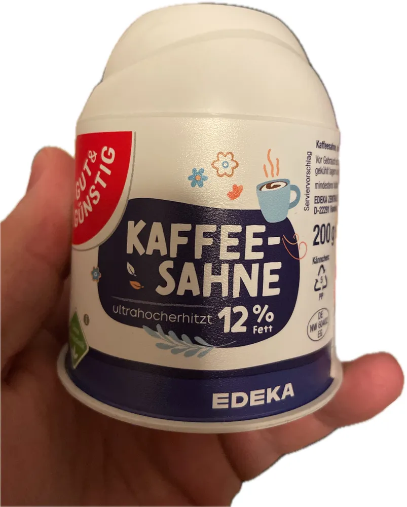 KAFFEE-SAHNE ultrahocherhitzt 12% Fett