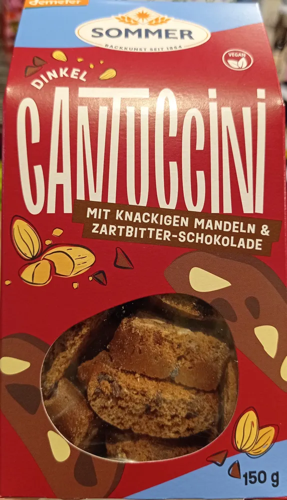 Dinkel Cantuccini mit Mandel und Schokolade
