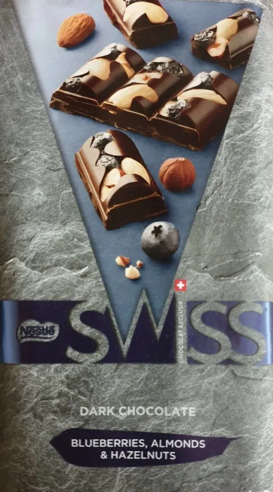 Suisse d'art chocolate blueberries allons hazelnuts