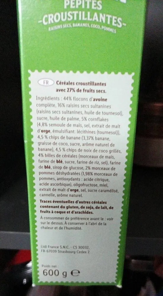 muesli fruits