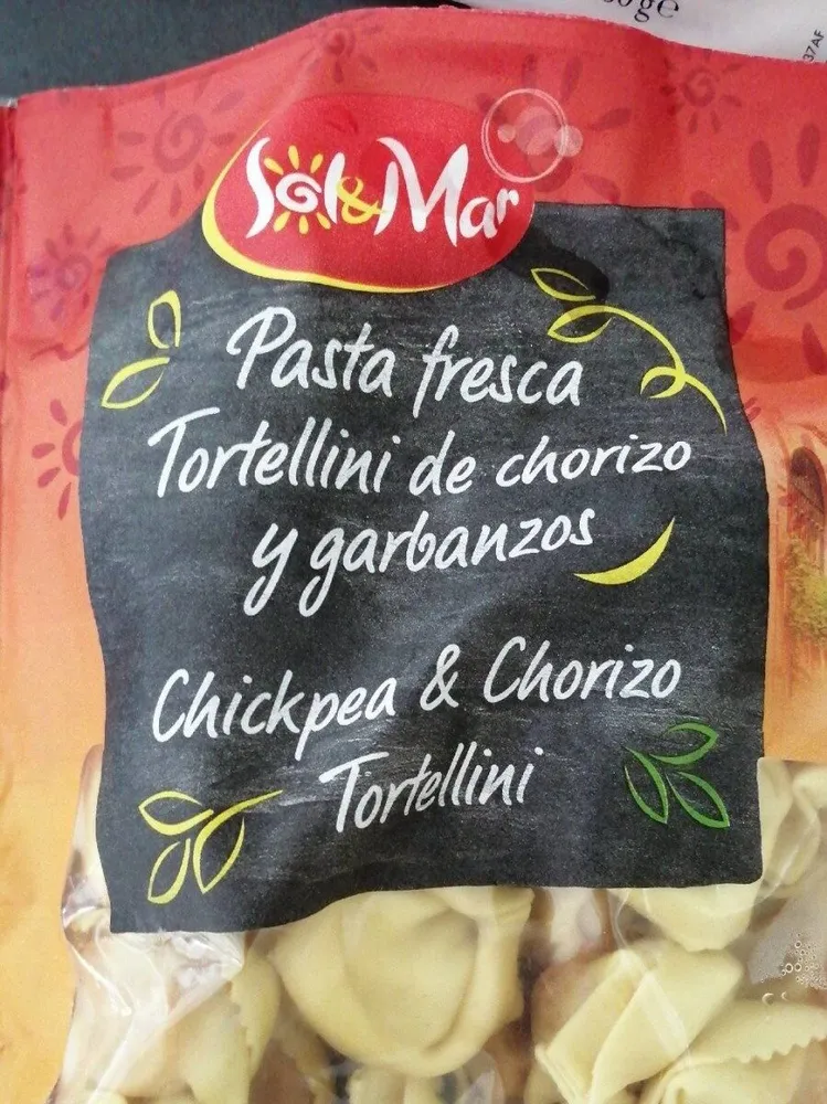 Pasta Fresca tortellini de chorizo y garbanzos