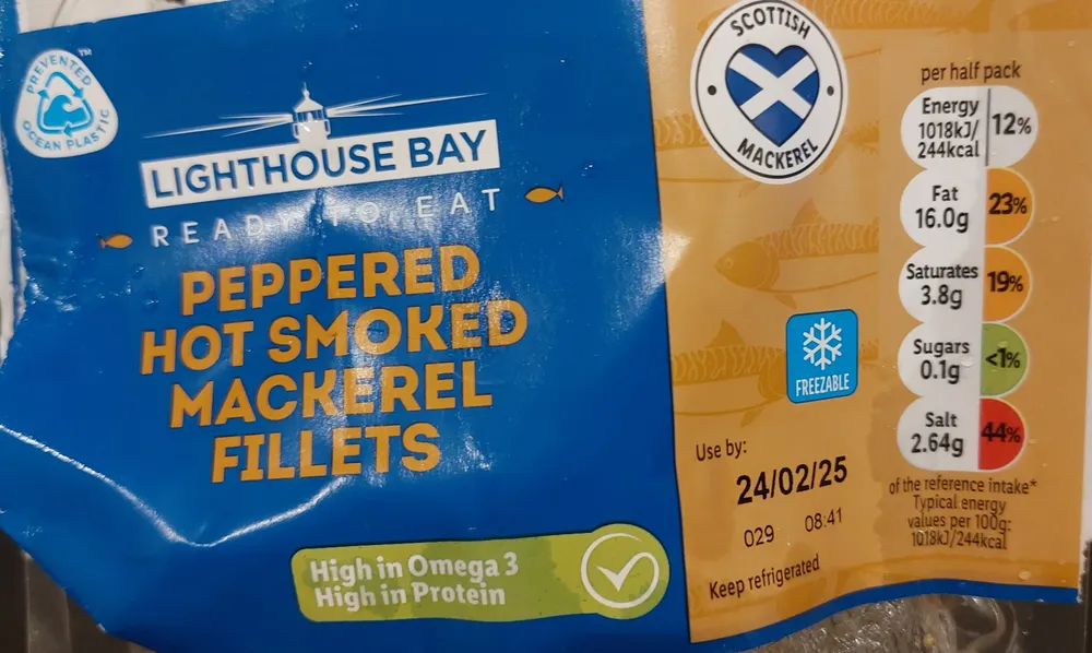 Peppered Hot Smoked Mackerel Fillets
