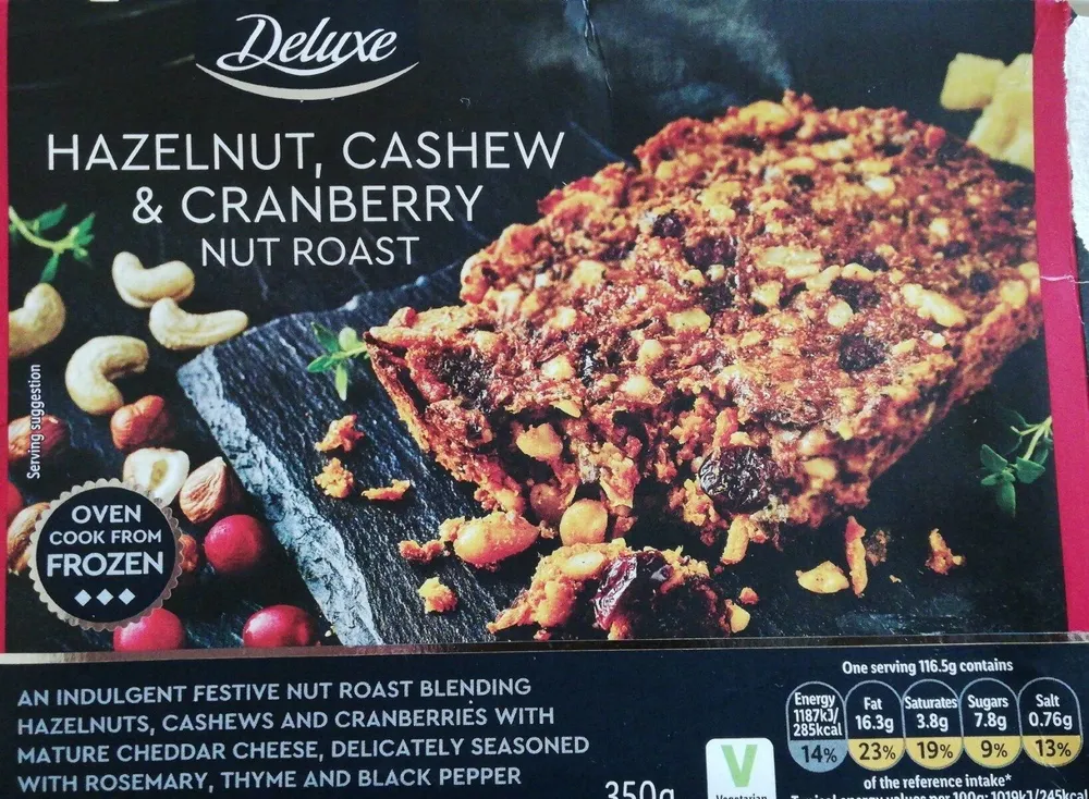 Hazelnut, cashew & cranberry nut roast