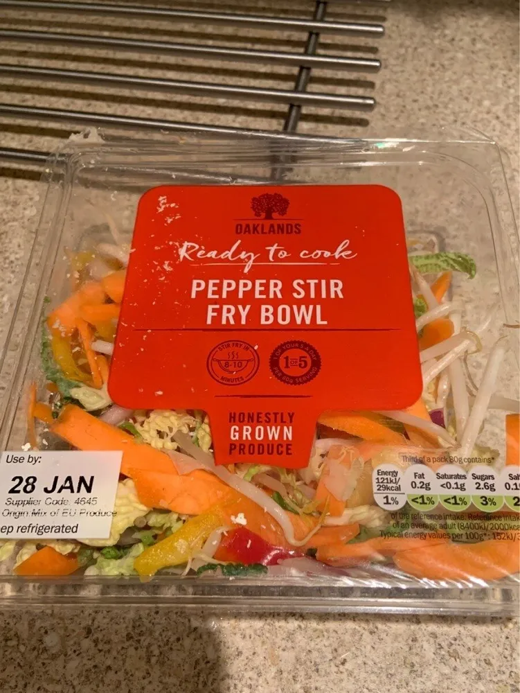 Pepper stir fry bowl