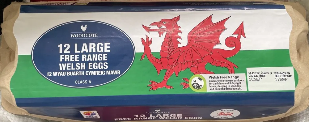 12 Large Free Range Welsh Eggs
