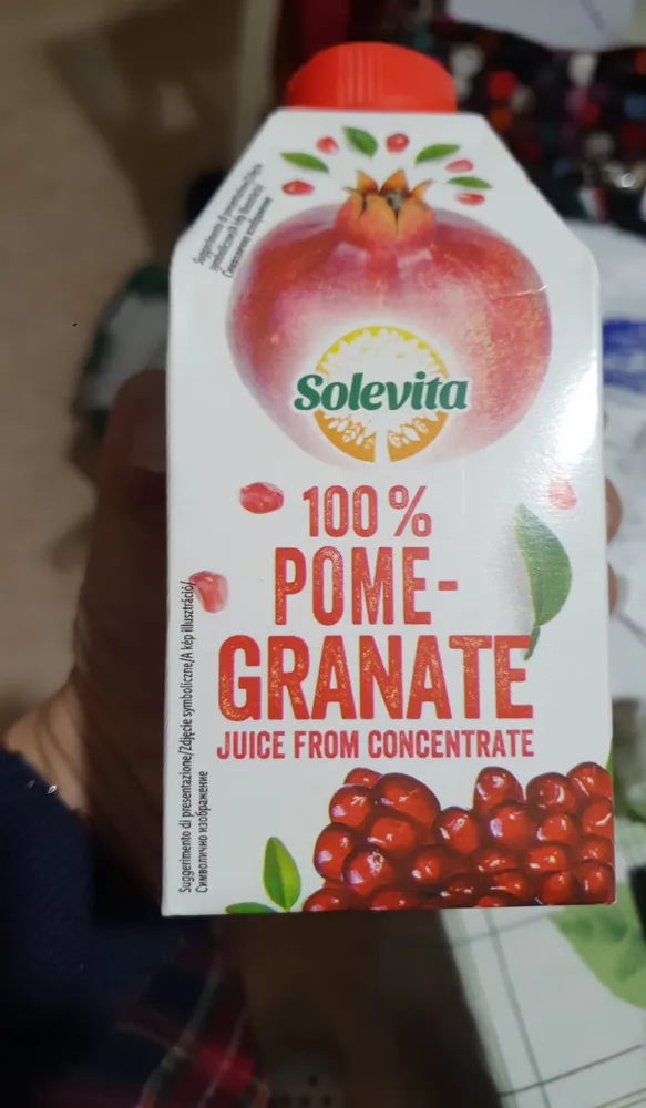 100% POME-GRANATE JUICE FROM CONCENTRATE