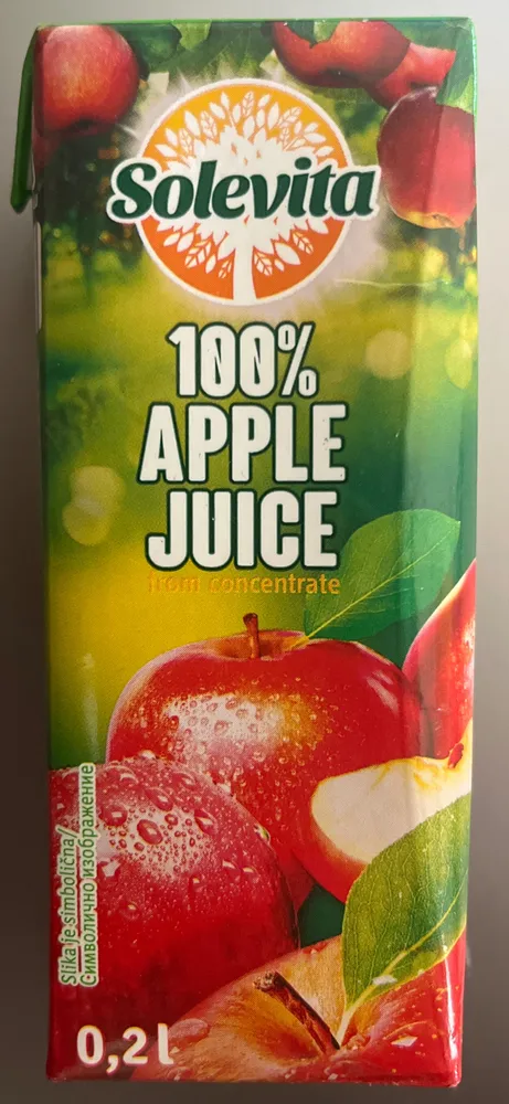 100% APPLE JUICE from concentrate
