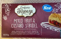 Mixed fruit & custard strudel