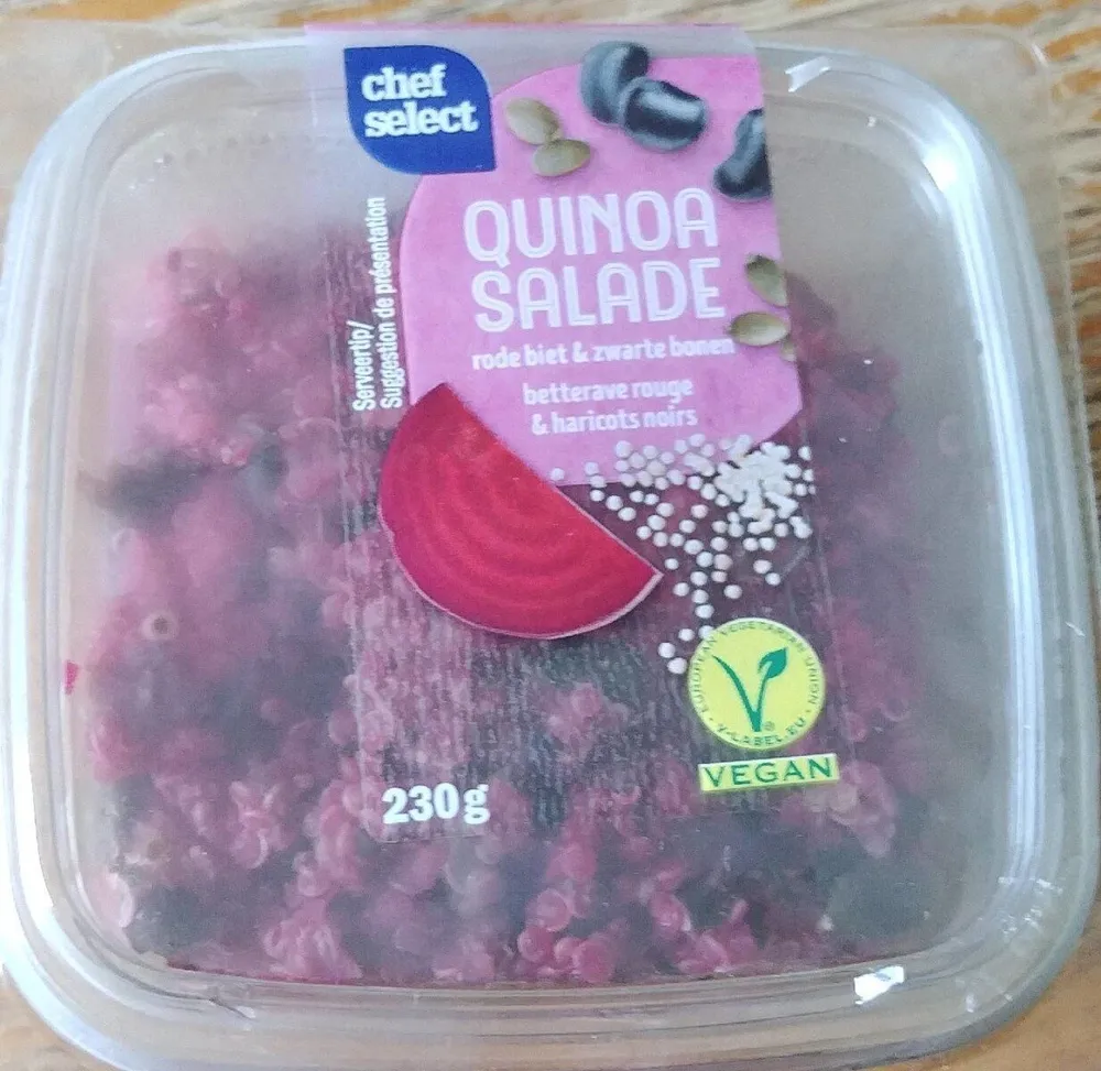 Salade Quinoa, betteraves rouges et haricots noirs