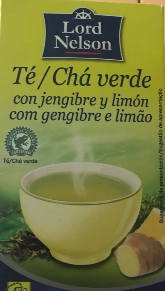 Te verde con jengibre y limon
