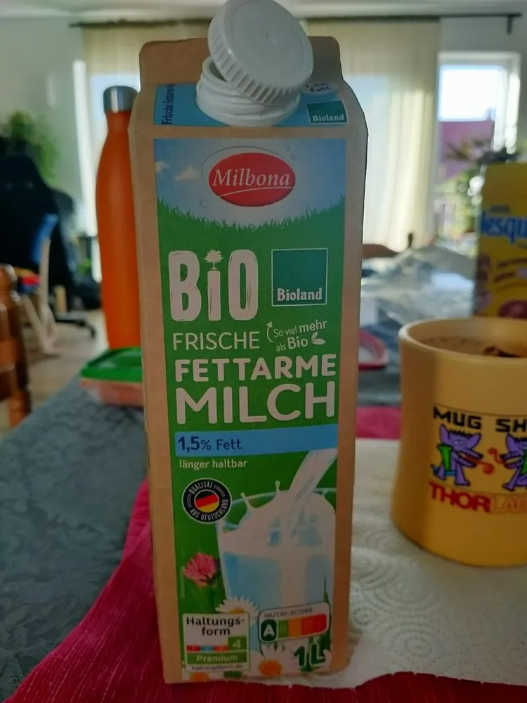 Milbona Bio frische fettarme Milch