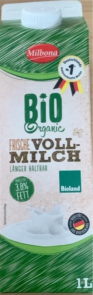 Milbona bio frische vollmilch 3,8%