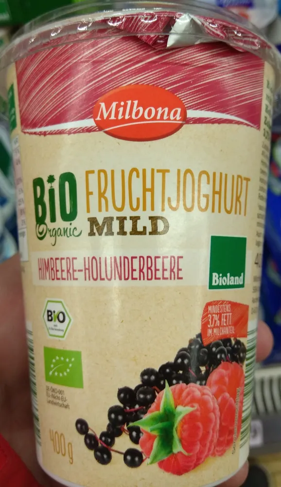 BIO FRUCHTJOGHURT MILD HIMBEERE-HOLUNDERBEERE