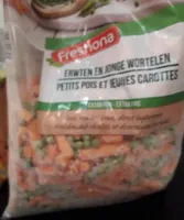 Petits pois et jeunes carottes