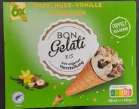 Premium Haselnuss Eiscreme im Höhrnchen