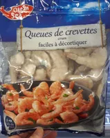 Queues de crevettes crues
