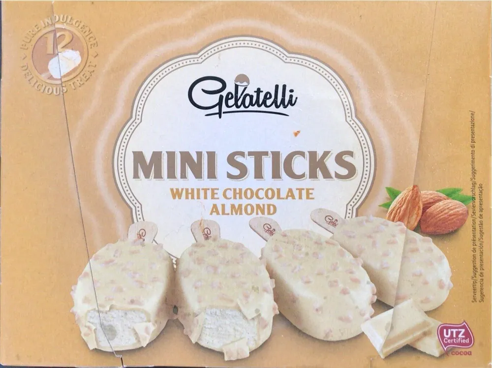 Mini Sticks White Chocolate Almond