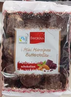 Mini Marzipan Butterstollen schokoliert