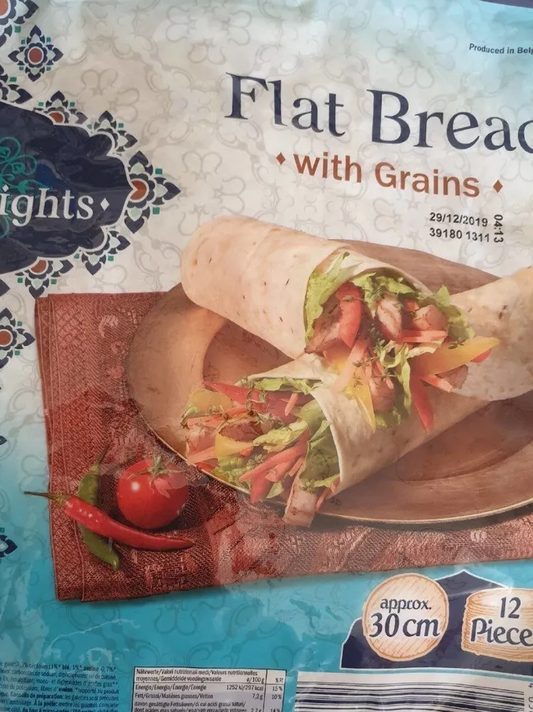 Flat bread  with grains