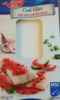 Cod fillet with spicy paprika sauce