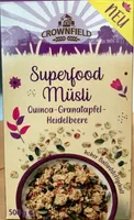 Superfood Müsli Quinoa-Granatapfel-Heidelbeere