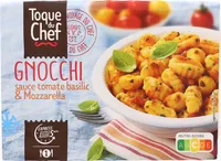 Gnocchi sauce tomate, mozzarella et basilic