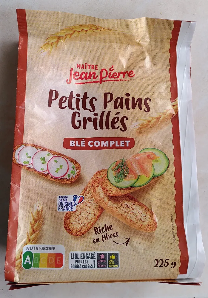 Petit Pains Grillés Blé complet