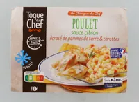 Poulet écrasé, pomme de terre et carotte