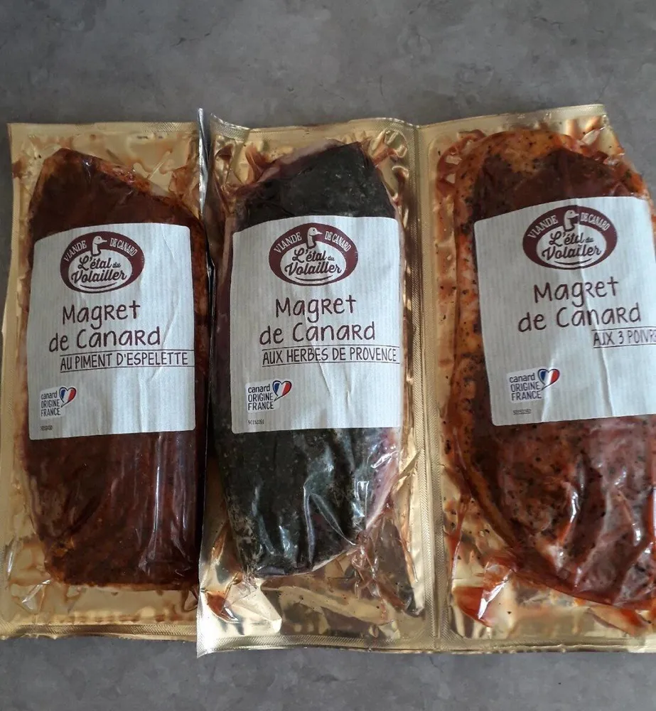 Magret de canard marinés 3 saveurs
