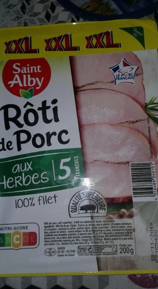Rôti de porc aux herbes