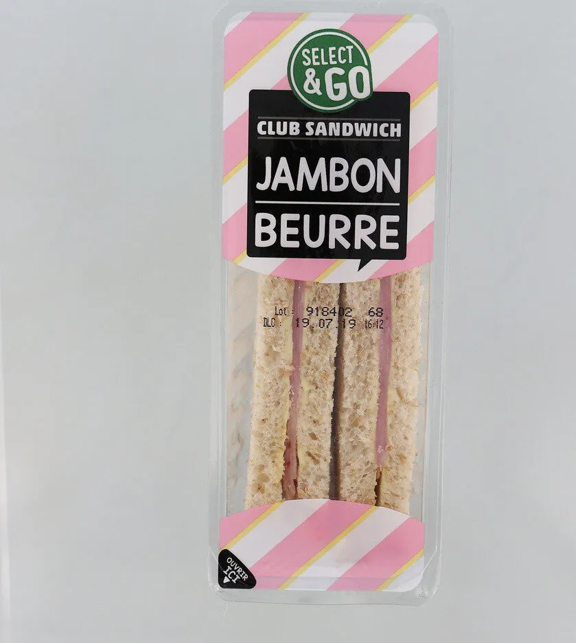 Club sandwich jambon beurre