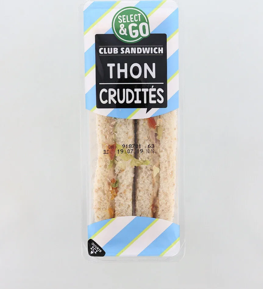 Club sandwich thon crudités