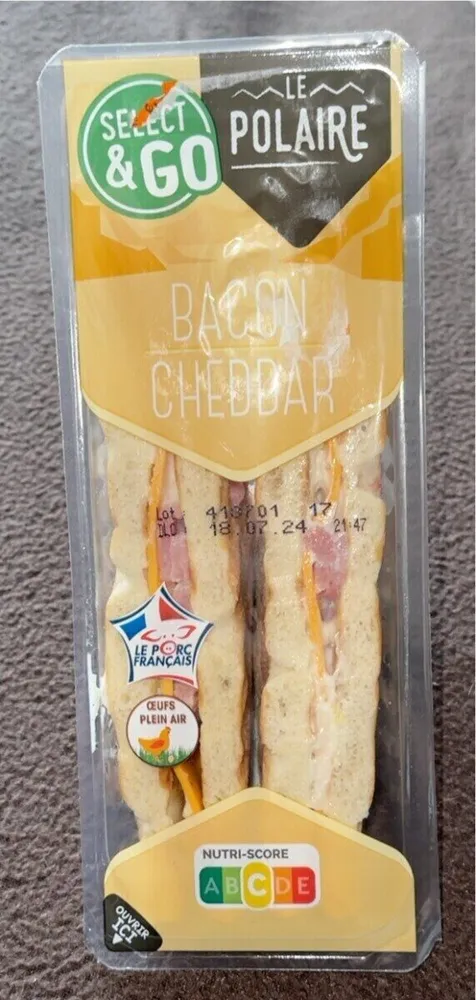 Sandwich Le Polaire bacon & cheddar