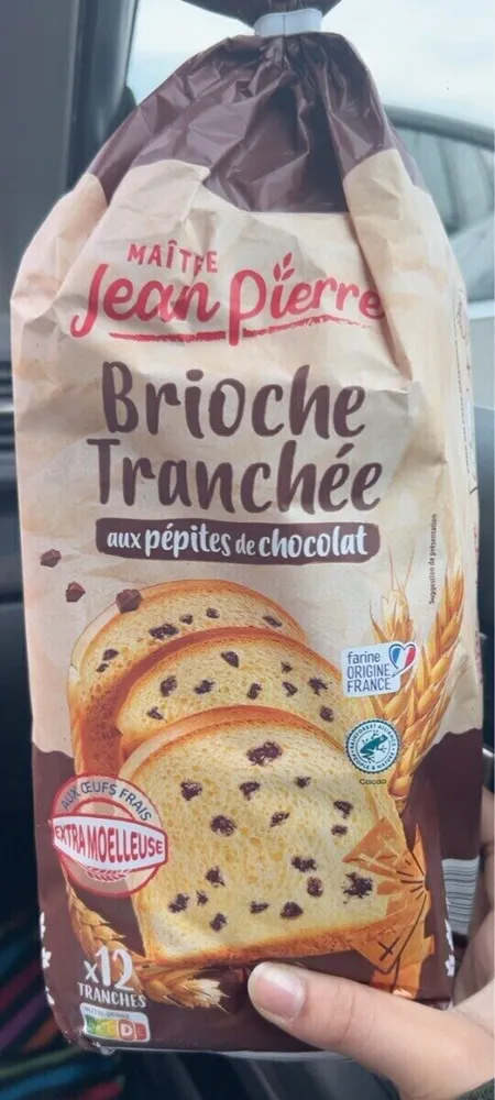 Brioche tranchée aux pépites choco