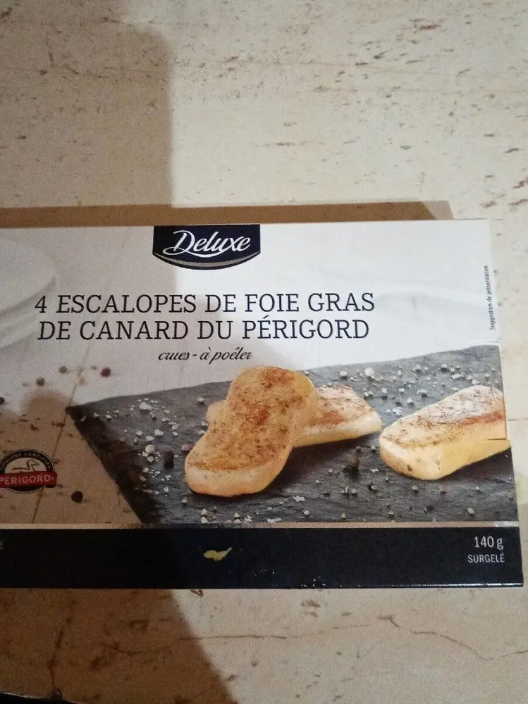 Escalope de foie gras de canard du perigord