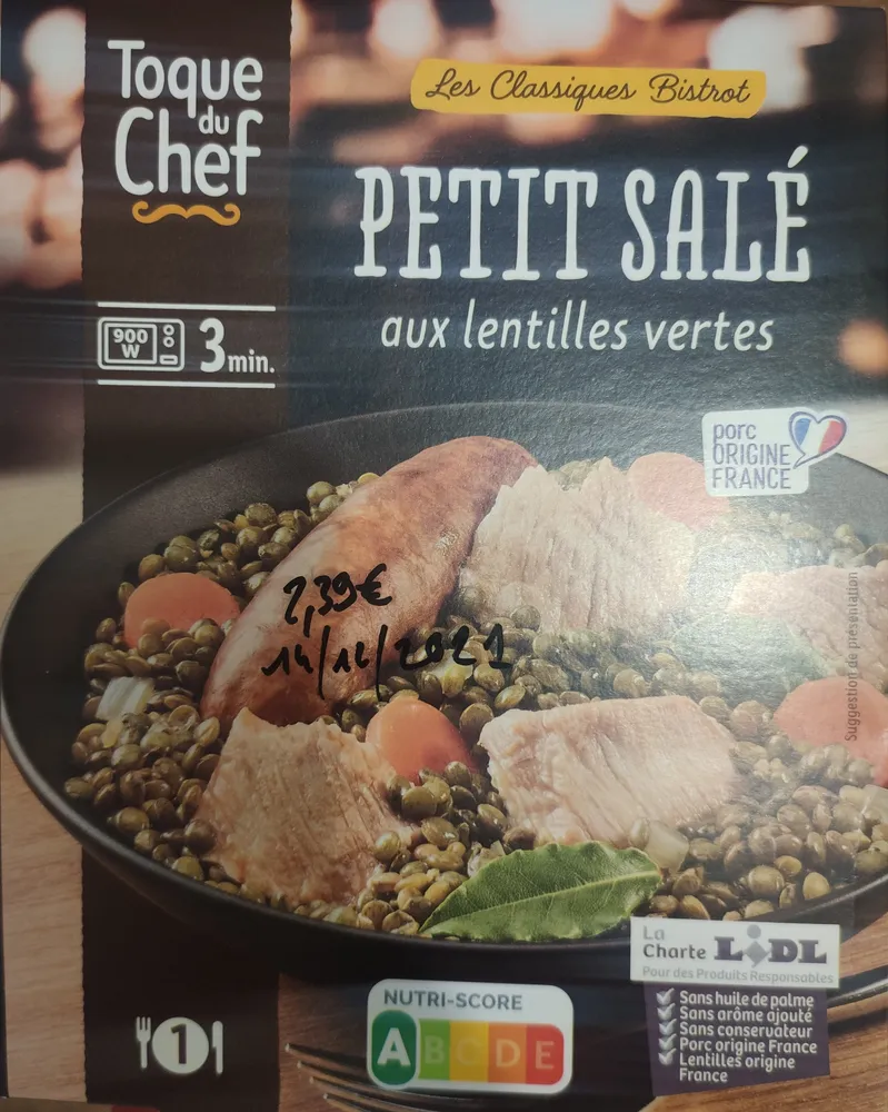 Petit salé aux lentilles vertes