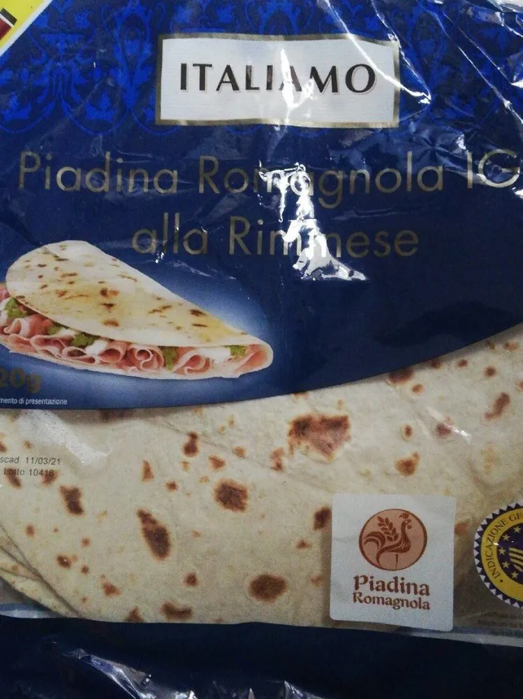 Piadina romagnola igp alla riminese