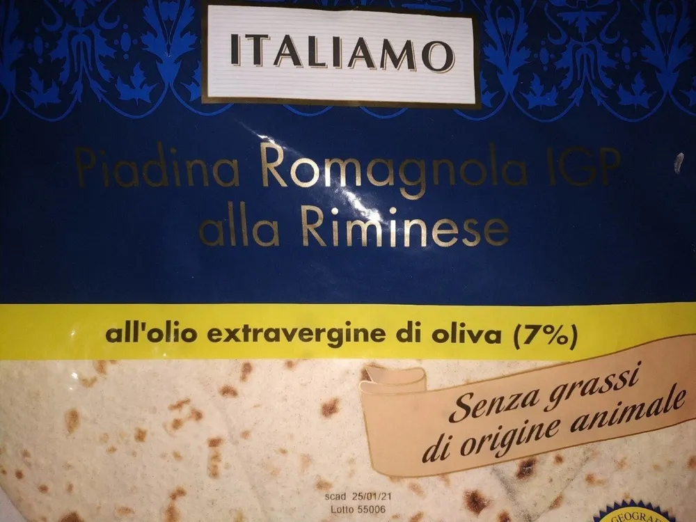 Piadina Romagnola Riminese all'olio extravergine d'oliva