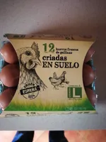Huevos frescos de gallinas criadas en suelo L
