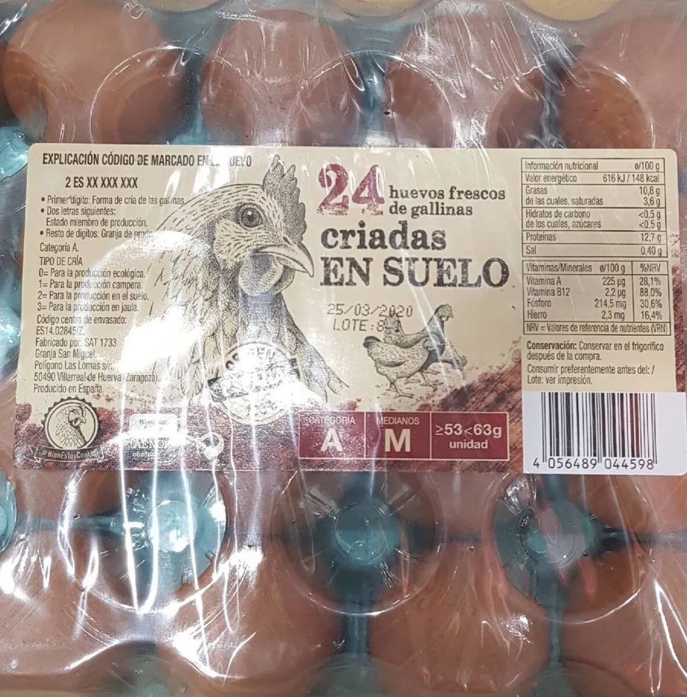 Huevos lidl gallinas criadas en suelo