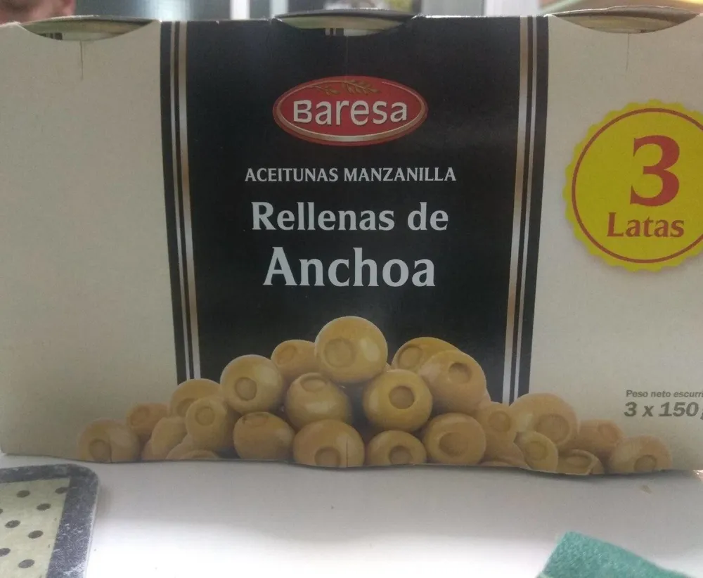 Aceitunas Manzanilla Rellenas de Anchoa