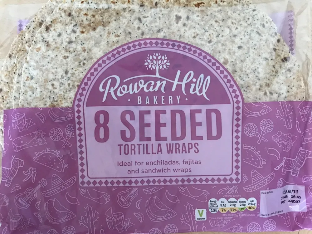 8 seeded tortilla wraps