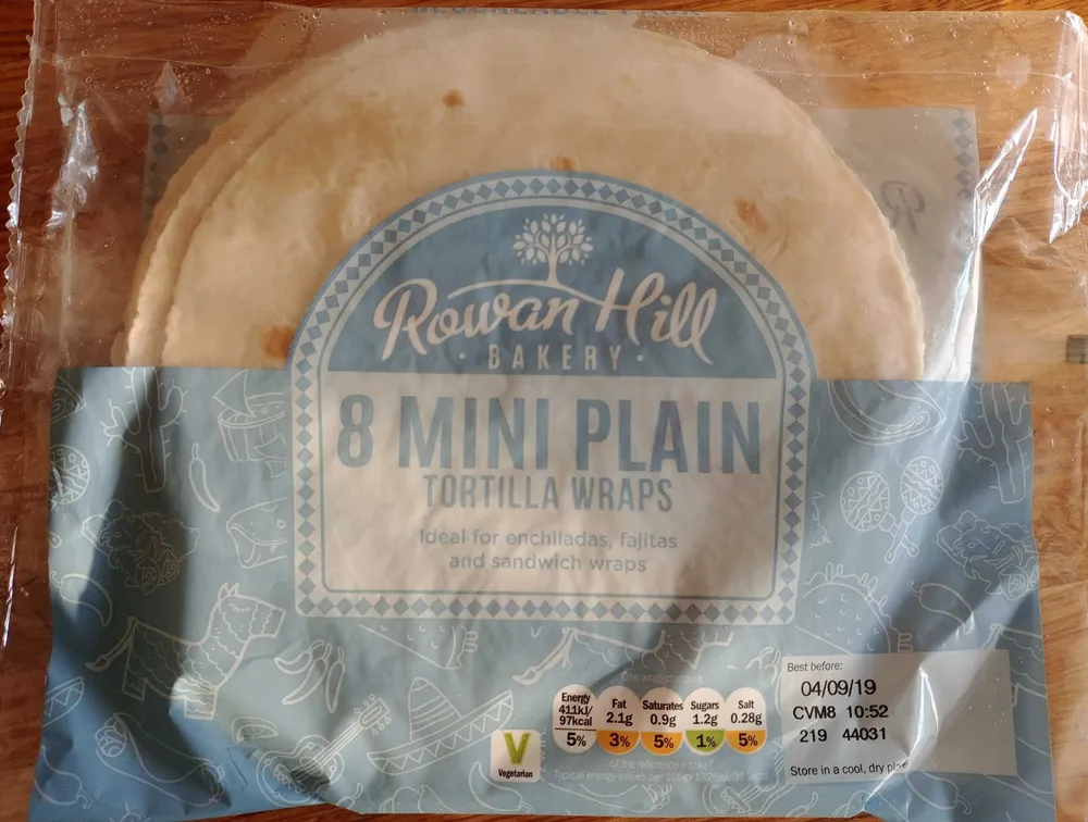 8 MINI PLAIN TORTILLA WRAPS