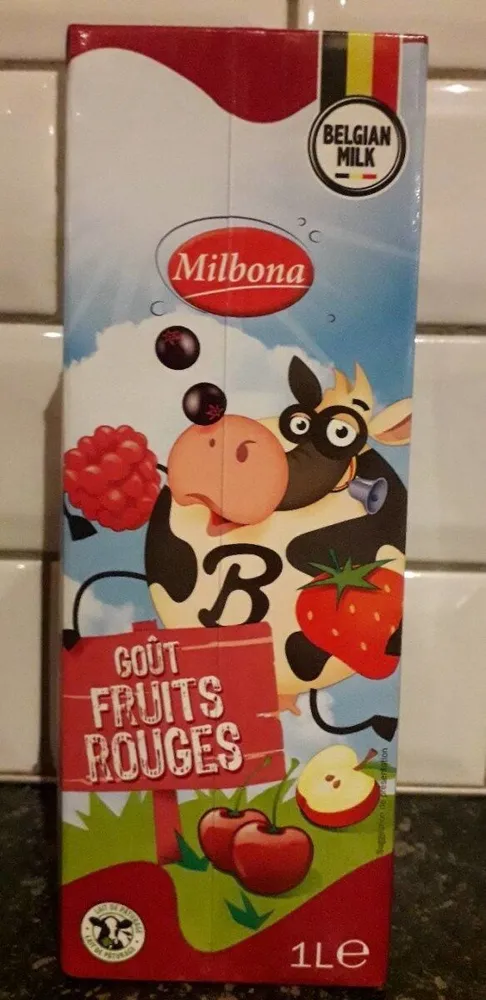Boisson lactée goût fruits rouges