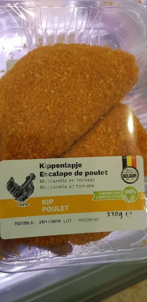 Escalope de poulet mozarella et tomate