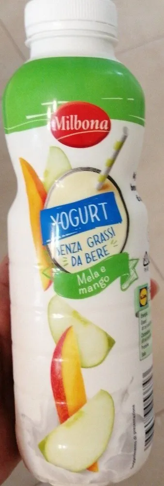 Yogurt da bere senza grassi (mela e mango)